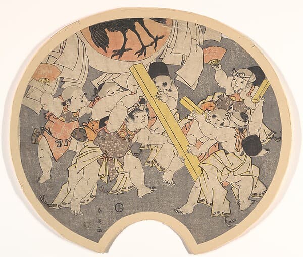 Children's Lantern Float, Sanno Festival, by Katsukawa Shun'ei 勝川春英