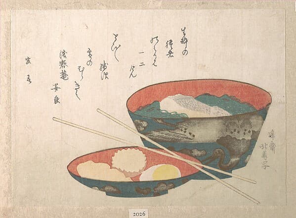Bowl of New Year Food, by Teisai Hokuba