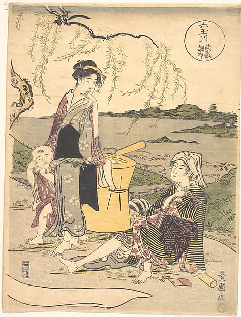Chofu no Tamagawa, by Utagawa Toyokuni I