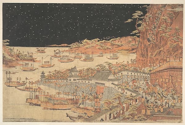 Battle of Ichi–no–tani, March 21, 1184, by Utagawa Toyoharu