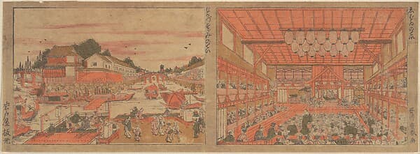 Cooling at Nakazu/ Kabuki Theater, by Utagawa Toyoharu