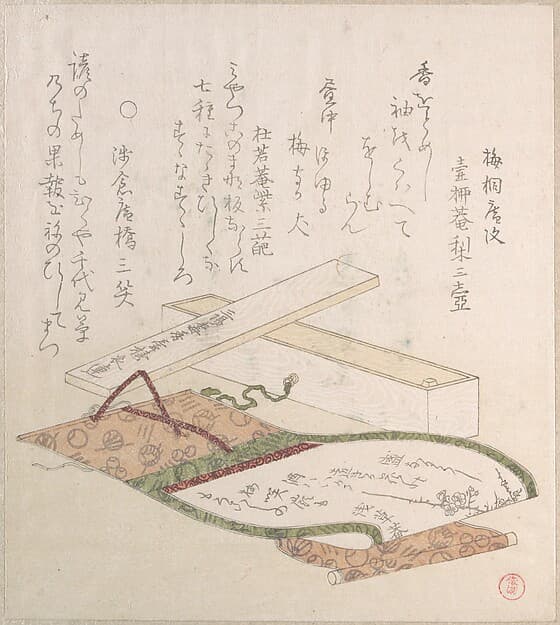 Kakemono and Its Box, by Kubo Shunman