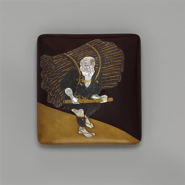 Writing Box (Suzuribako) with Woodcutter, by Hon'ami Kōetsu
