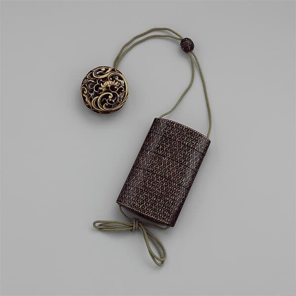 Inrō with Geometric Pattern