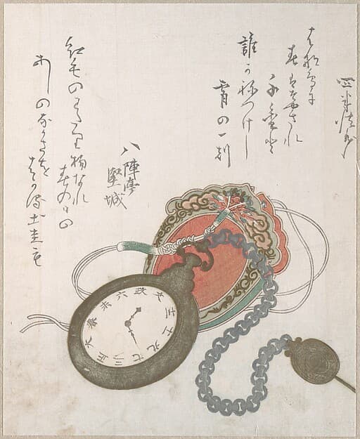 Western Pocket Watch From the Spring Rain Collection (Harusame shū), vol. 3, by Utagawa Hiroshige