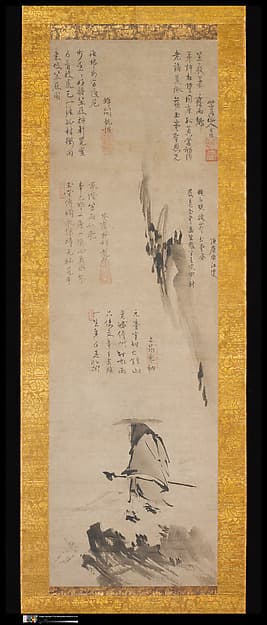 Su Shi (Dongpo) in a Bamboo Hat and Clogs, by Zuigan Ryūsei