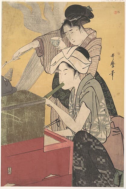 In the Kitchen, by Kitagawa Utamaro