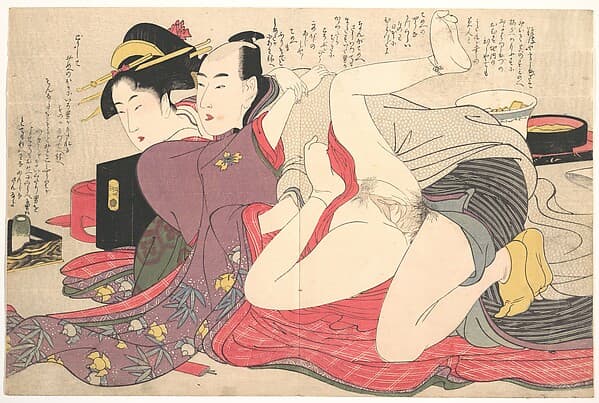 Erotic Print, by Kitagawa Utamaro