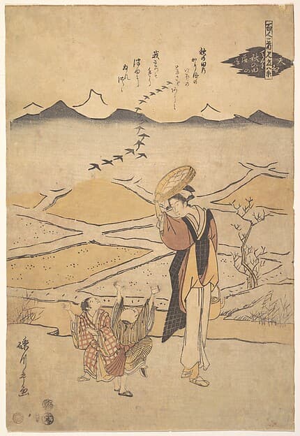 Rustic Scene, by Chōkyōsai Eiri 鳥橋斎栄里
