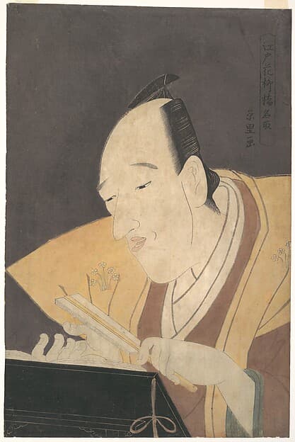 The Jo-ruri Narrator Tomimoto Buzendaya, by Chōkyōsai Eiri 鳥橋斎栄里
