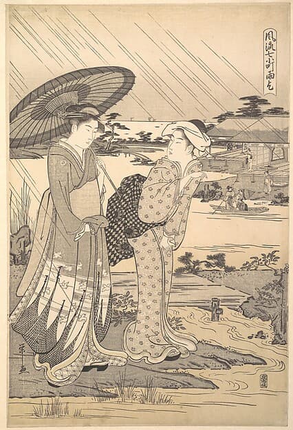 Ono no Komachi Praying for Rain, by Chōbunsai Eishi