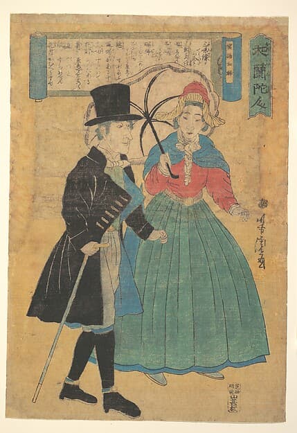 A Dutch Couple, by Utagawa Yoshitora