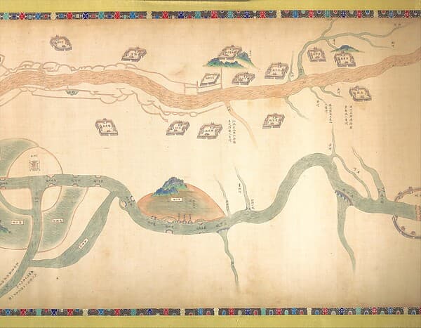Map of the Grand Canal from Beijing to the Yangzi River, by Unidentified artist