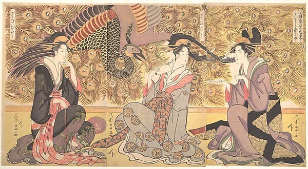 Interior of the House called Ōgiya, by Chōkōsai Eishō