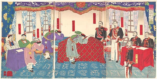 Negotiations after the Sino-Japanese War, by Fuenken Tsuneshige