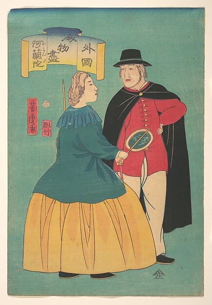 Dutch Couple, by Utagawa Yoshitora