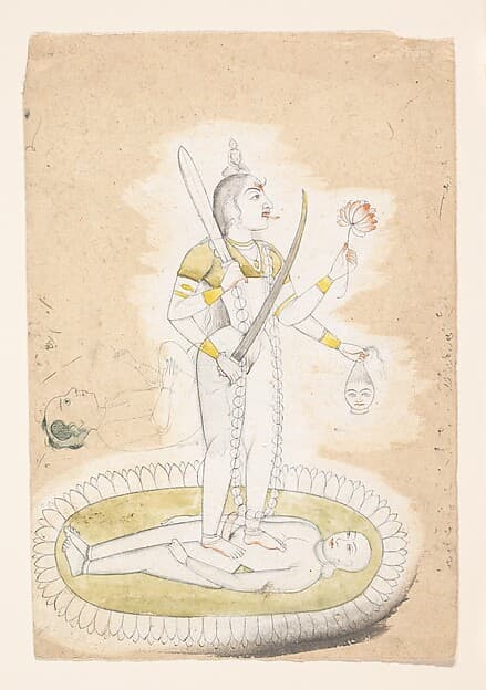 Sketch with Kali and a Young Boy