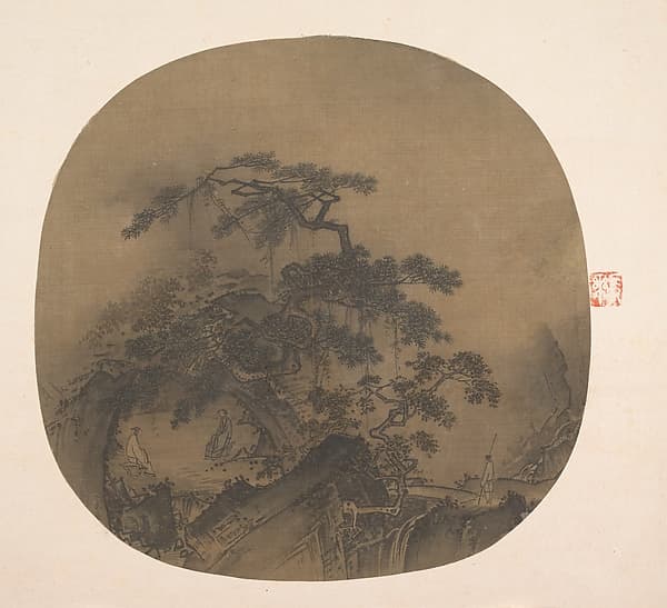 Conversation in a cave, by Unidentified