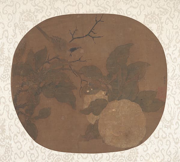 Bird on a Camellia Branch, by Unidentified artist