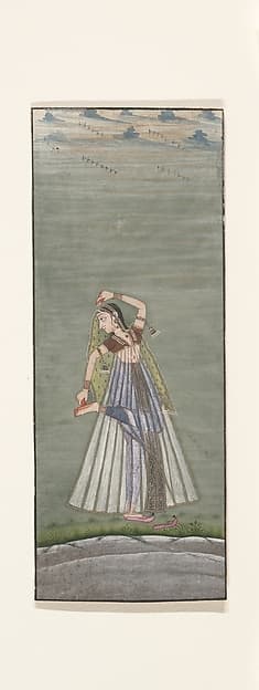 A Lady Applying Henna to Her Raised Foot, by Ustad Mohamed, son of Murad