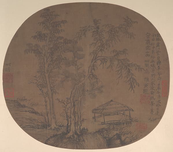 Sparse trees and pavilion, by Wang Meng