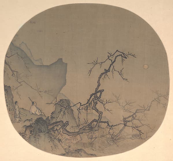 Viewing plum blossoms by moonlight, by Ma Yuan