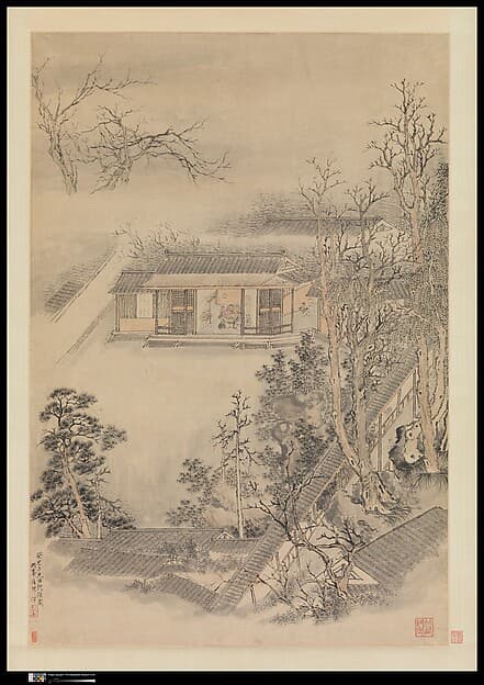 Drinking in the Bamboo Garden on the Lantern Festival, by Luo Ping