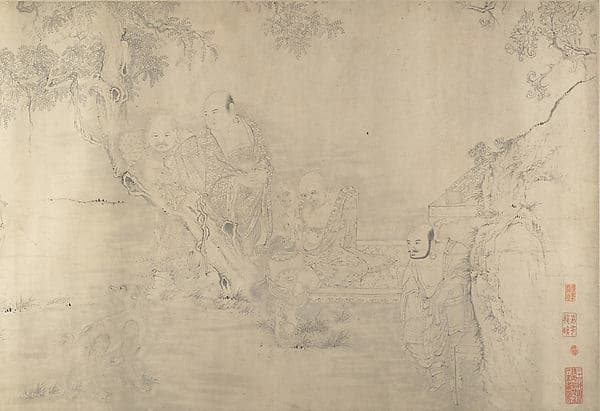 (Copy after) The Sixteen Luohans, by Shitao (Zhu Ruoji)
