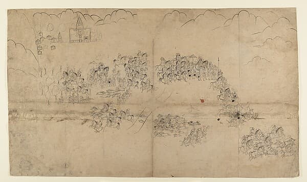 A Maharana and His Retinue Hunting Boar
