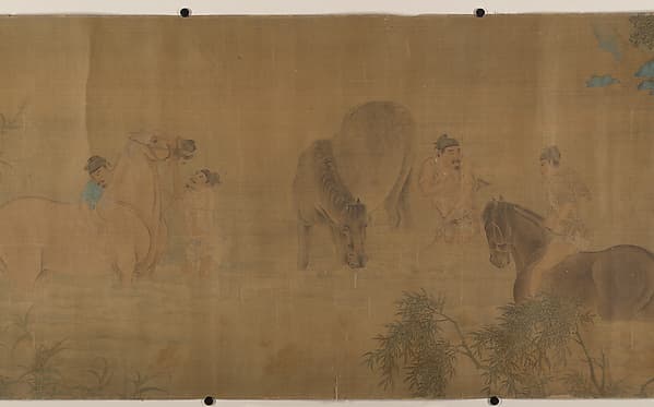 Washing Horses in a River, by Unidentified artist