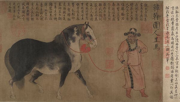 Horse and groom, by Unidentified artist