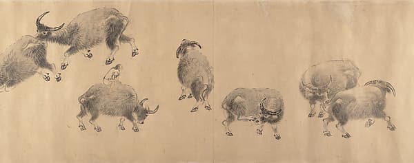 Water Buffaloes, by Zhang Hong