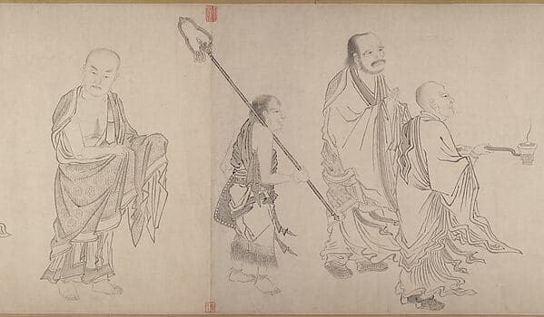 The Sixteen Luohans, by Qiu Ying