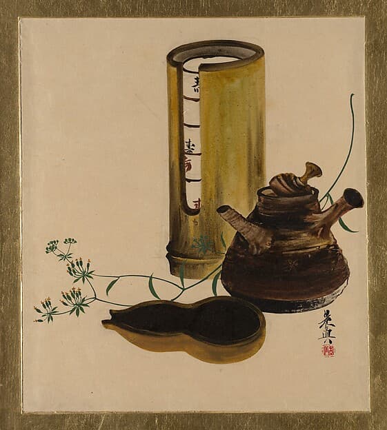 Lacquer Paintings of Various Subjects: Sencha Tea Set, by Shibata Zeshin