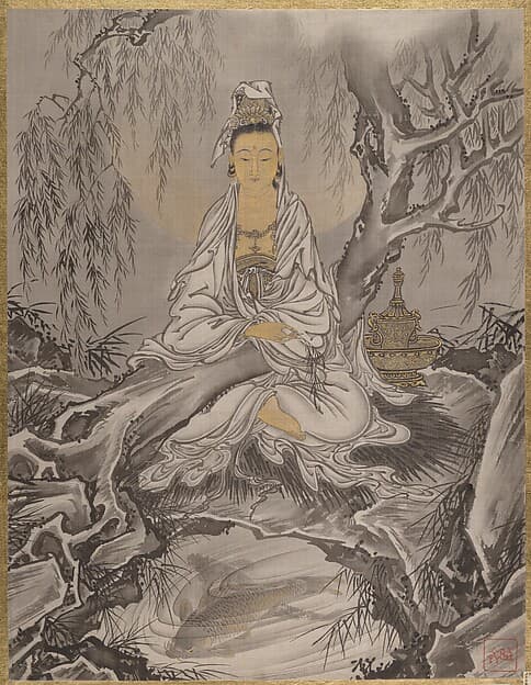 White-Robed Kannon, by Kawanabe Kyōsai 河鍋暁斎