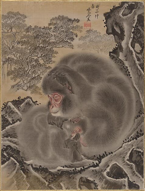 Monkeys, by Kawanabe Kyōsai 河鍋暁斎