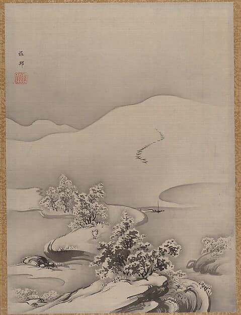 Lake and Causeway, by Hashimoto Gahō