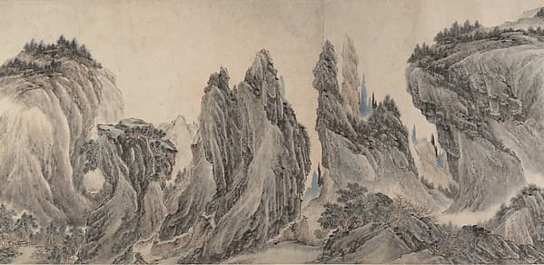Landscape after Dong Yuan, Juran, Ma Yuan, and Xia Gui, by Li Zai