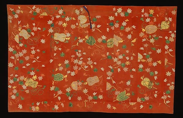 Buddhist Vestment (Kesa) with Maple Leaves and Fans