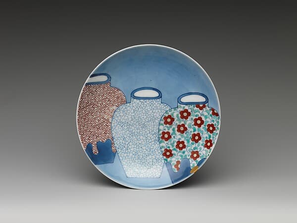 Small Dish (Kozara) with Three Jars