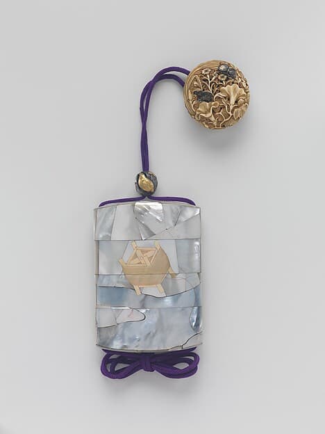 Inrō with Tanabata Story of the Weaver and the Herdboy, by Nomura Kyūkoku