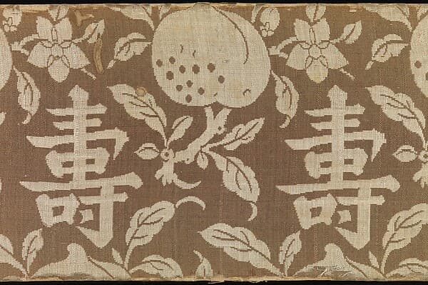 Sutra Cover with Peaches and the Characters for Longevity (Shou)