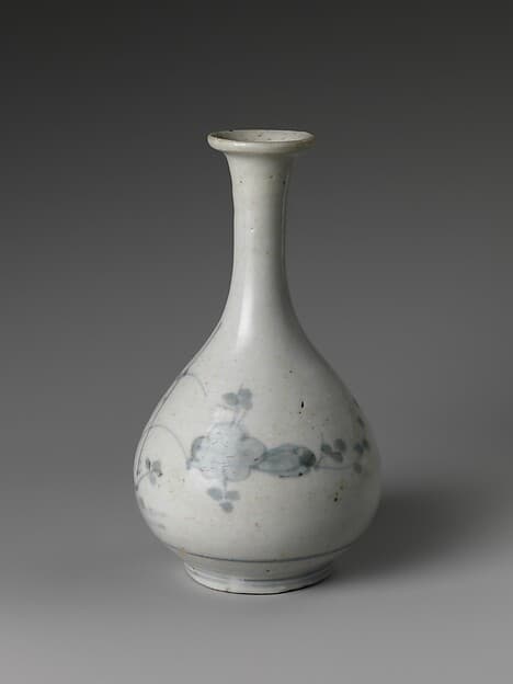 Sake Bottle (Tokkuri) with Flowers and Grasses
