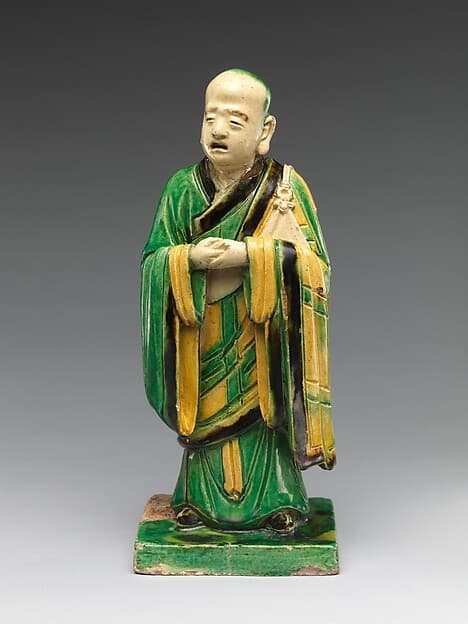 Par nirvana (death and transcendence of the Buddha) and attendant arhats, by Qiao Bin