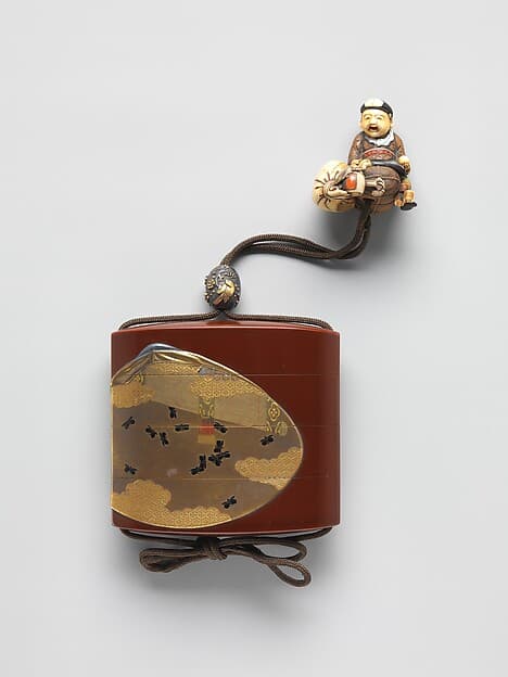 Case (Inrō) with Design of Clamshells and Fireflies, by Koma Yasutada