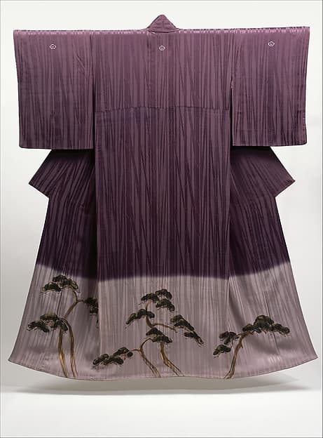 Kimono with Pines, Bamboo, and Plum