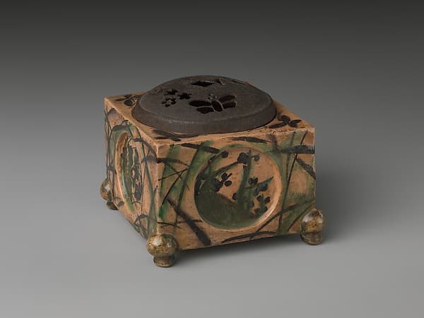 Incense Burner (kōro) with Design of Grasses, Cherry Blossoms and Butterflies, by Hon'ami Kōetsu
