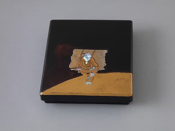 Writing Box (Suzuribako) with Woodcutter, by Ogata Kōrin