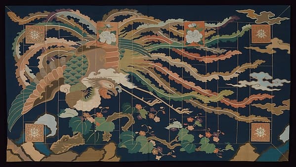 Buddhist Priest's Vestment (Kesa) with Phoenix