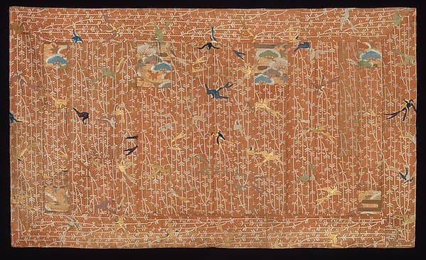 Buddhist Priest's Robe (Kesa) with Pattern of Swallows among Willow Branches